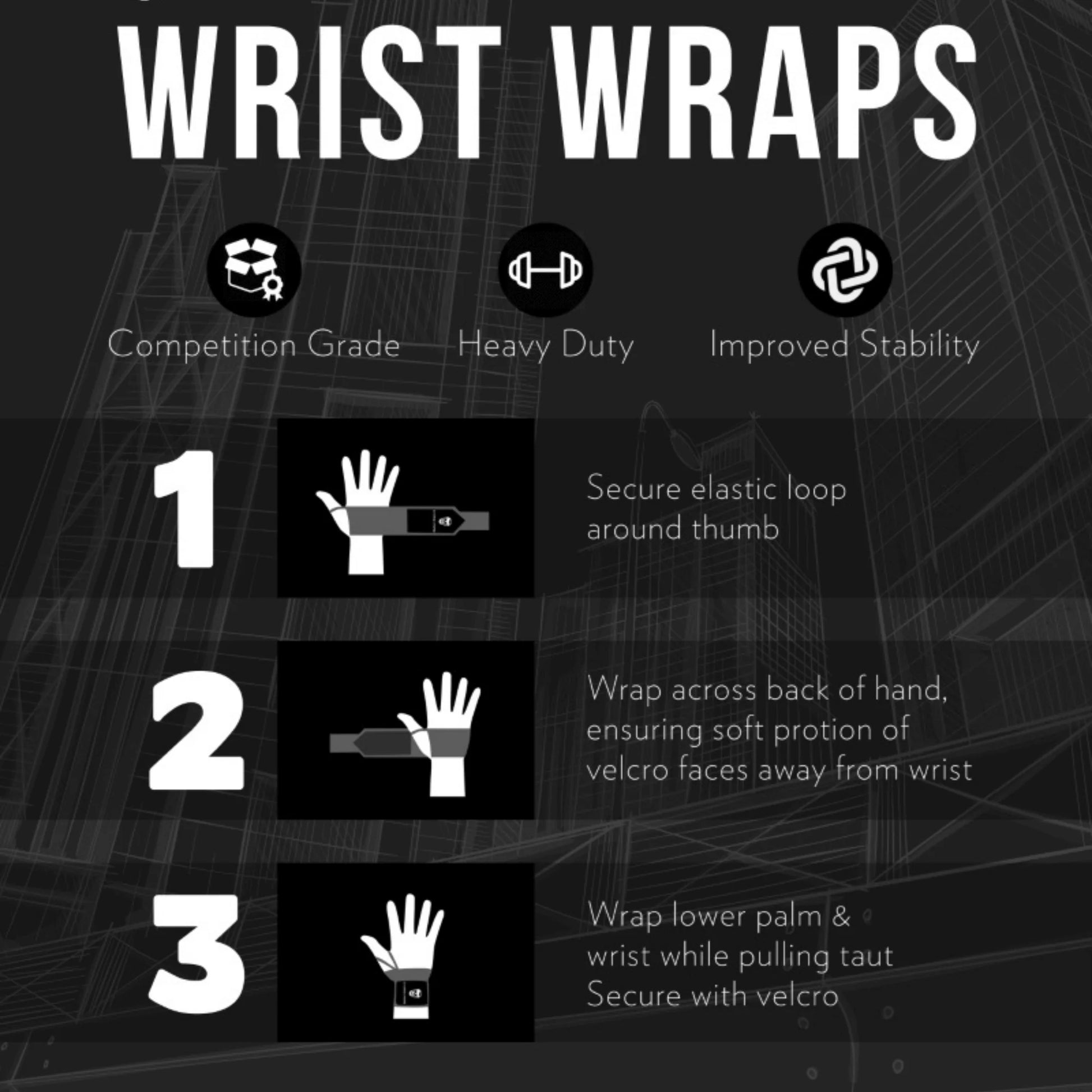 Wrist Wraps -  Weightlifting Wrist Support