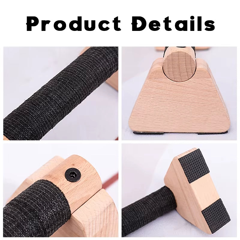 Solid Wood Push up Bar Pull up Stand Handles Parallettes Handles for Gym Training Bodyweight Exercise Calisthenics Equipment
